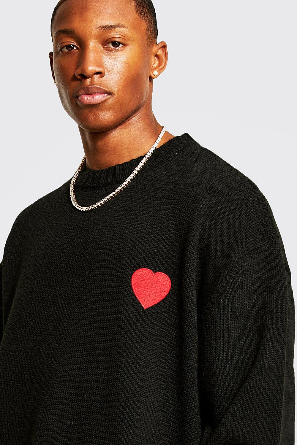 Black 2025 heart jumper