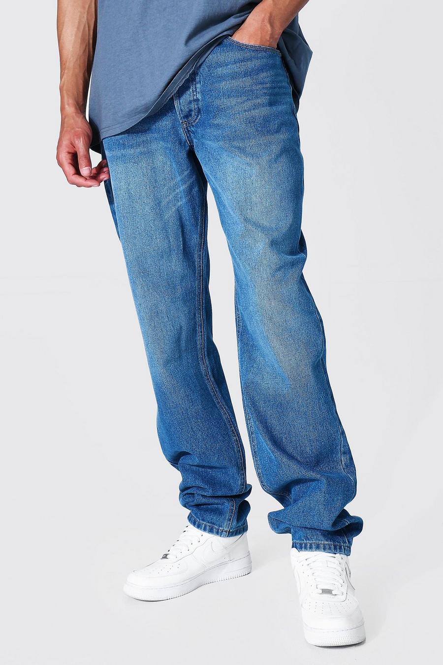 Tall - Jean uni coupe ample, Mid blue image number 1