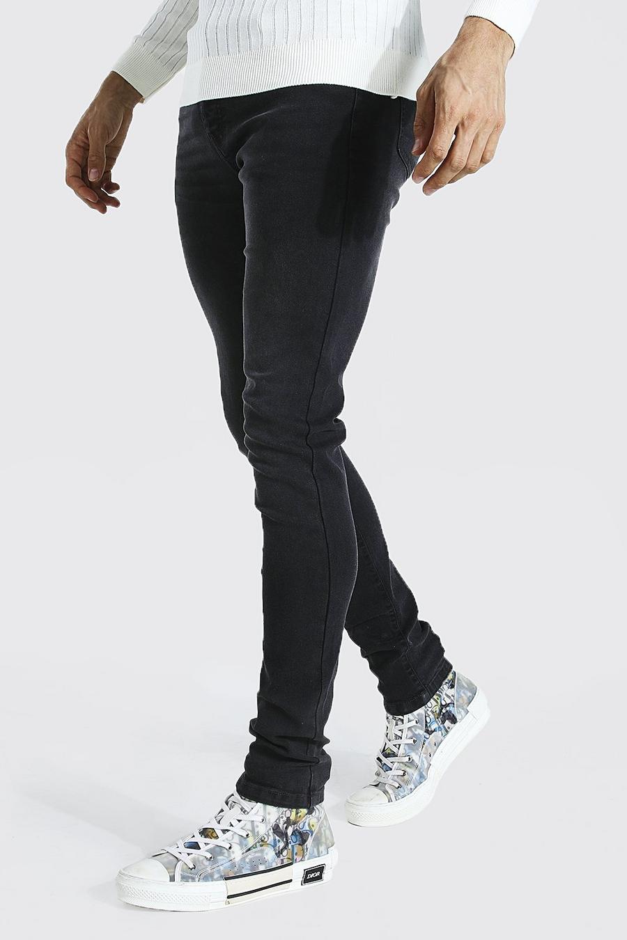פחם grey סקיני ג'ינס לנשים גבוהות