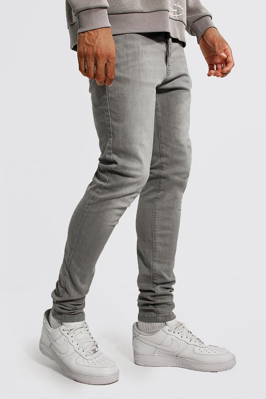 אפור gris סקיני ג'ינס לנשים גבוהות
