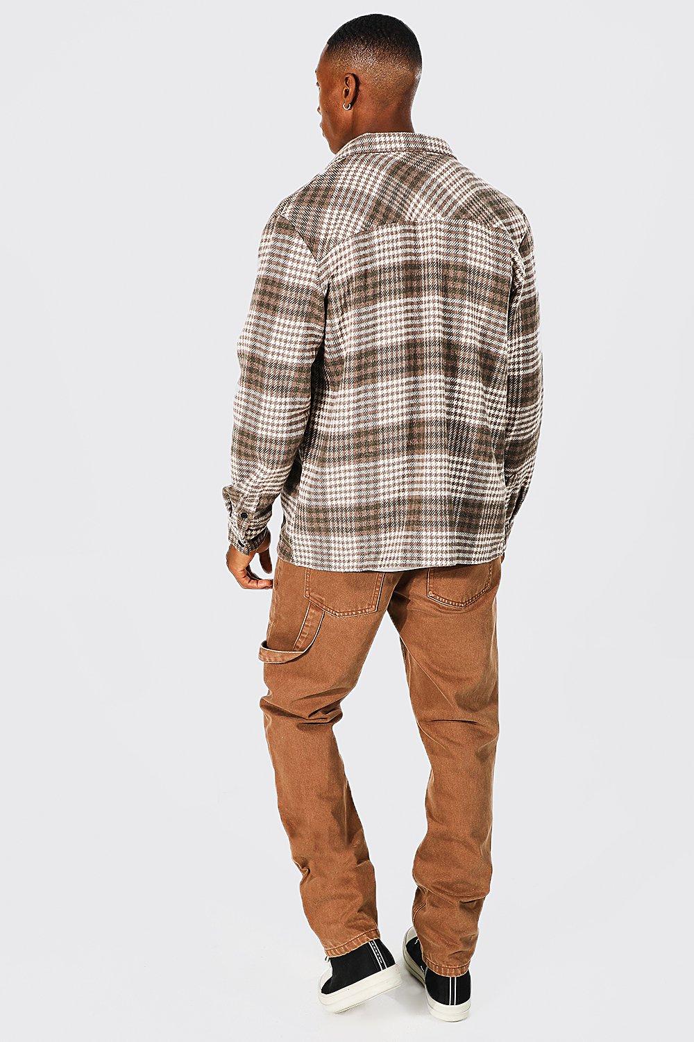 Heavy Weight Bleached Check Overshirt