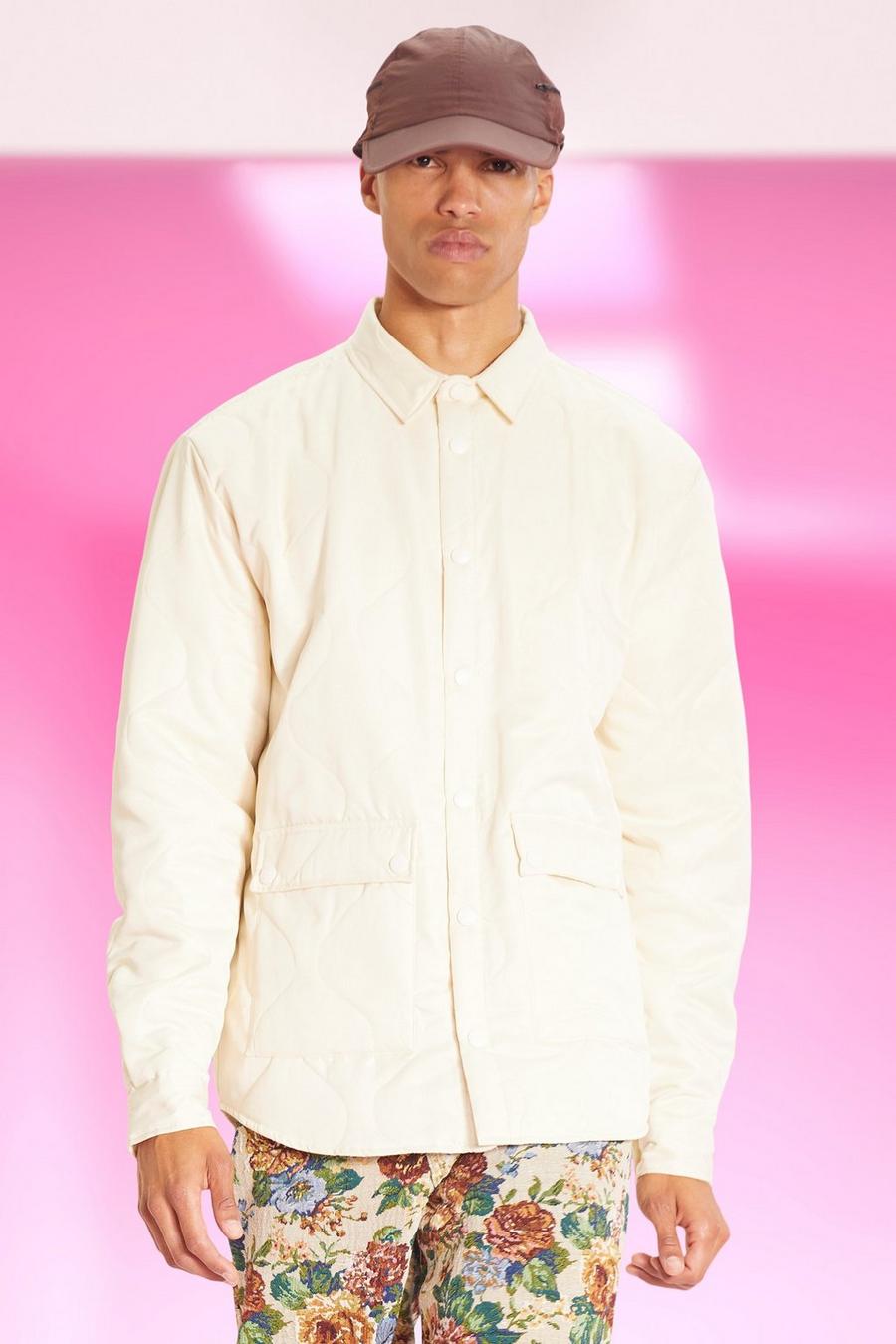 Stone beige Onion Quilt Overshirt image number 1