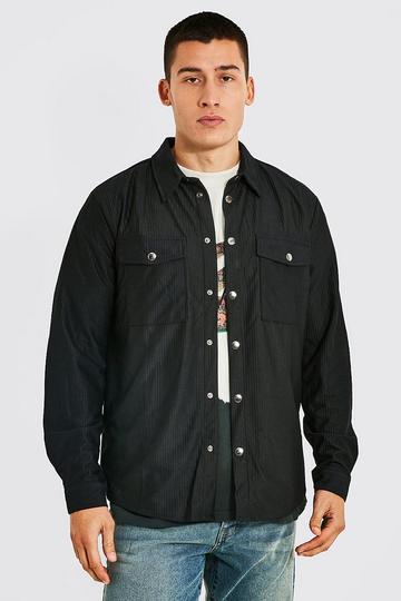 Corduroy Overhemd black