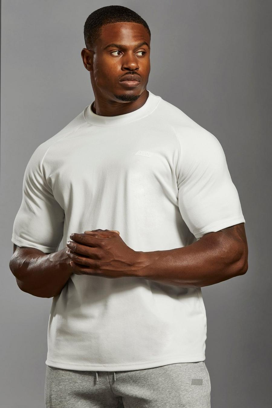 Man Active Raglan Sport T-Shirt, White blanc image number 1