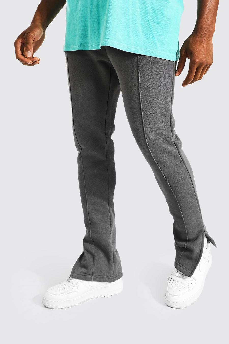 Pantalón deportivo MAN Official ajustado con abertura en el bajo, Charcoal image number 1