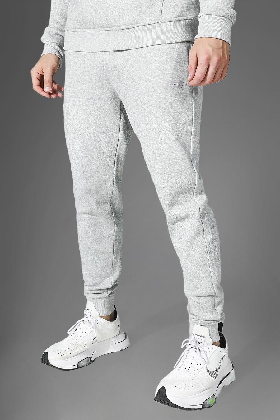 Grey marl Man Active Gym Joggers image number 1