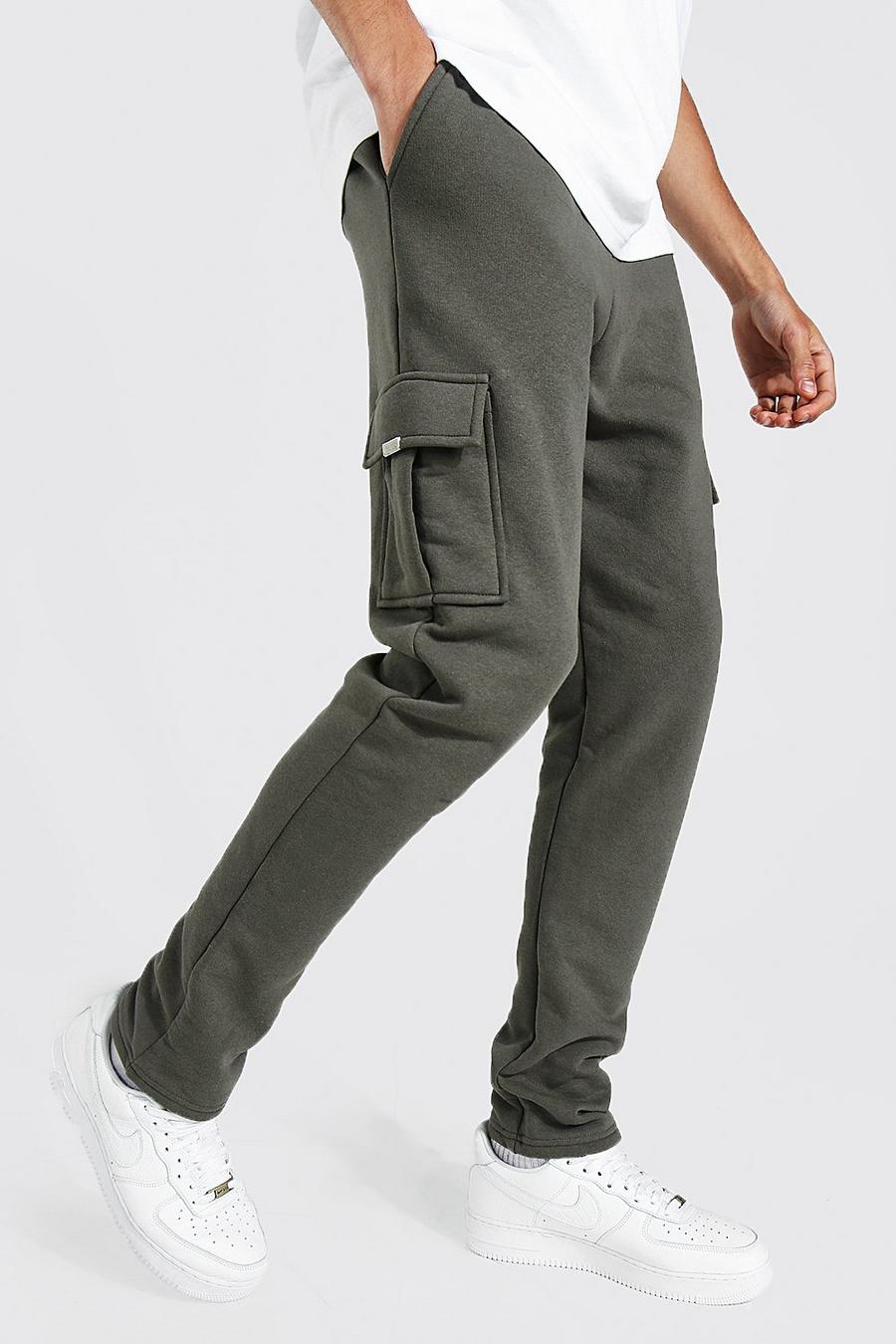 Khaki Tall Skinny Cargo Track Pant With Metal Tab image number 1