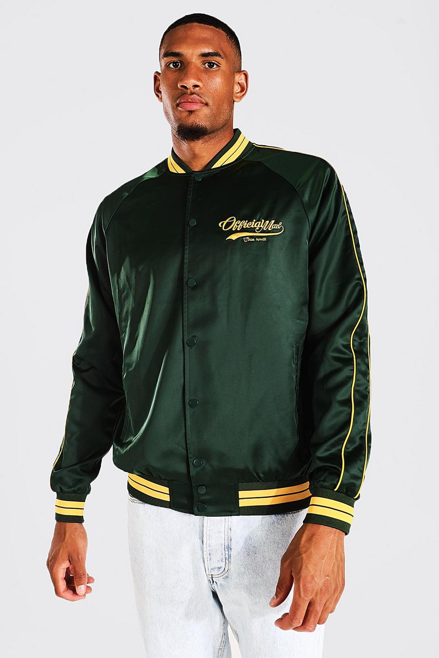 Forest green Tall Official Man Souvenir Bomber Jacket image number 1