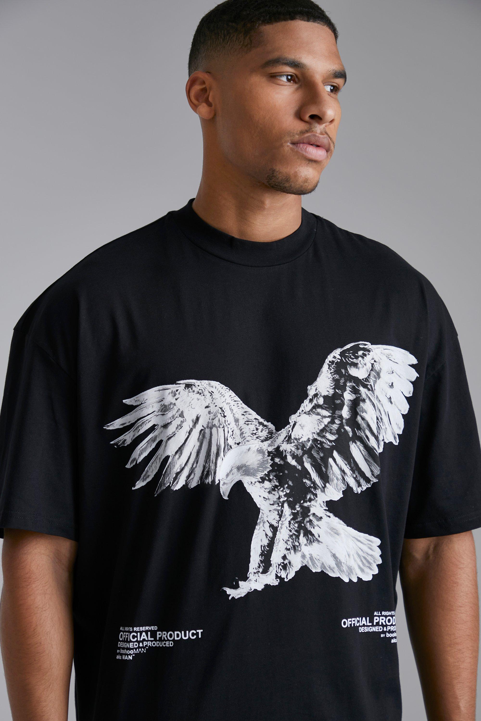 Tall Eagle T shirt With Extended Neck boohoo