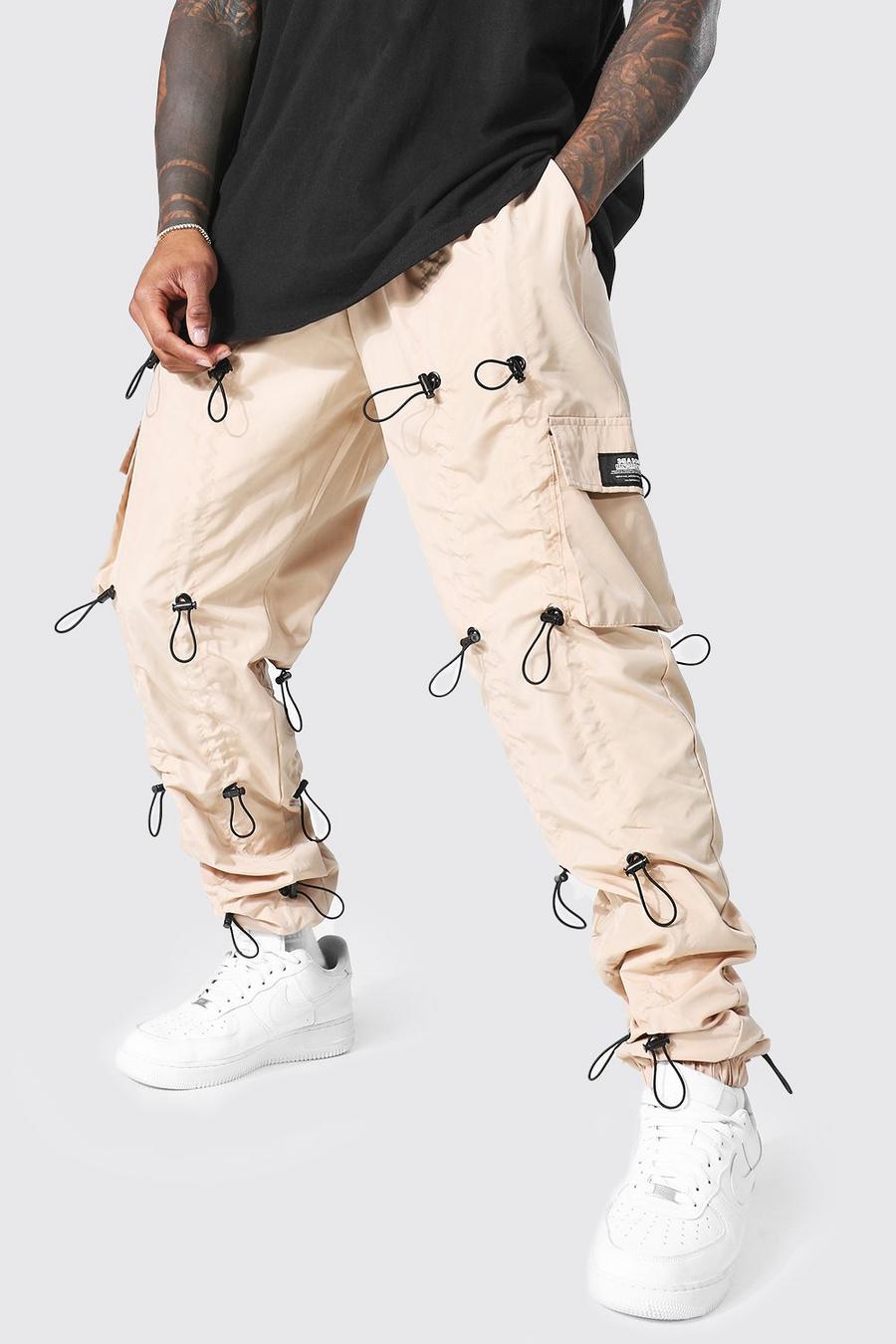 Pantalon cargo ample - MAN, Stone beige image number 1
