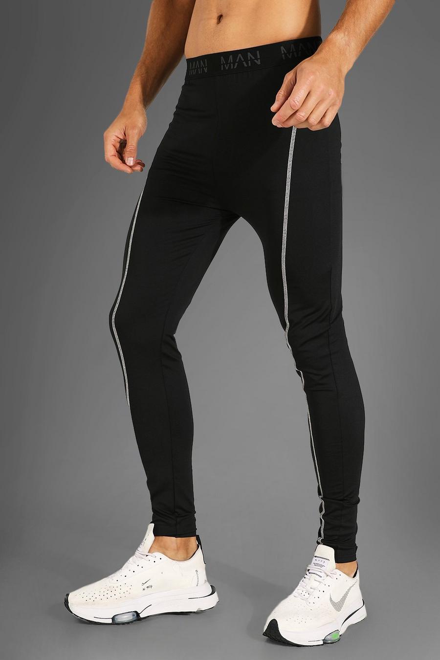 Legging Tall Man Active Gym a compressione, Black nero image number 1