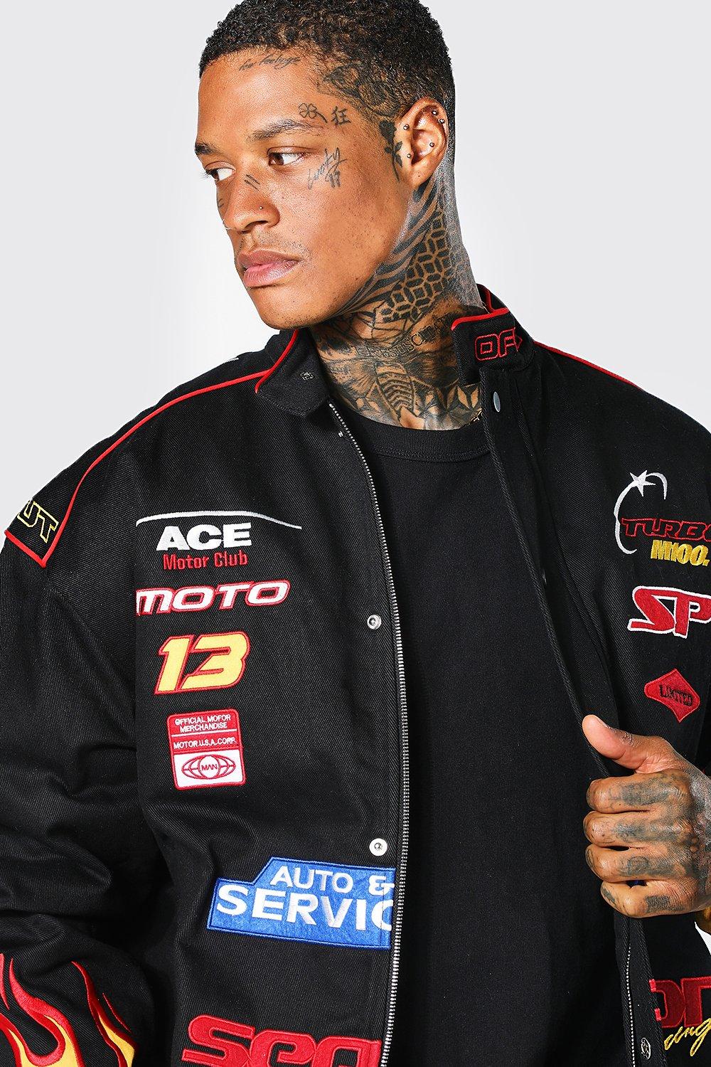 NYLON OVERSIZED TURBO MOTO BOMBAR JACKET-