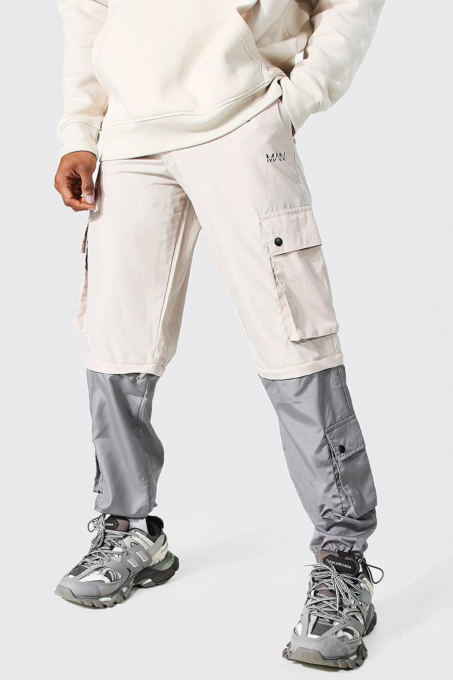 Man Cargo-Hose mit Taschen und Reißverschluss, Grey image number 1
