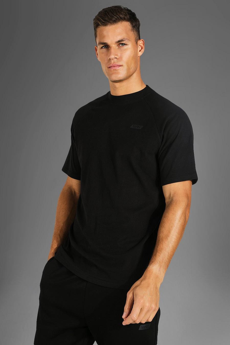 T-shirt Tall Man Active Gym con maniche raglan, Black negro image number 1
