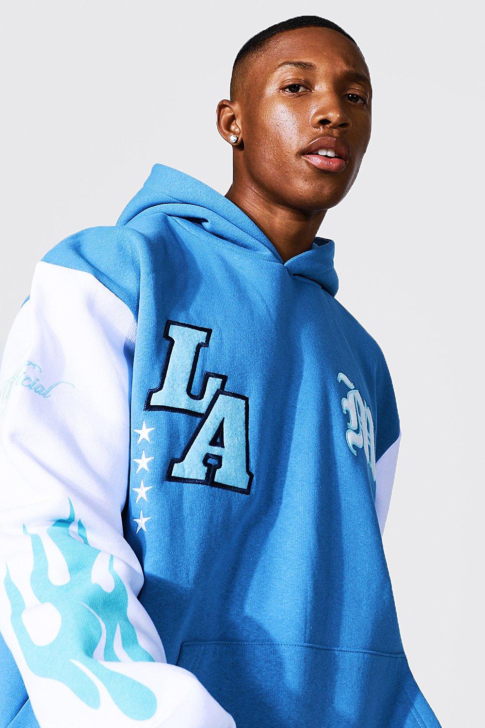 Oversized La Applique Varsity Hoodie