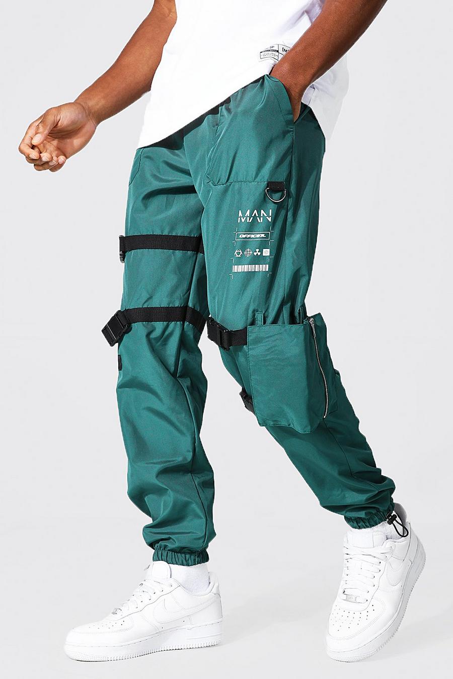 Man Cargo-Hose mit wechselbaren Taschen, Teal green image number 1