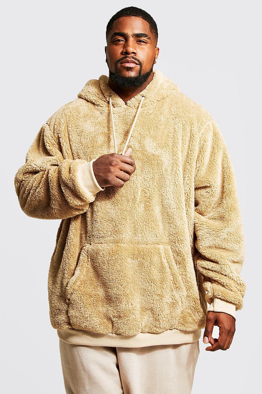 Sand Plus Borg Over The Head Hoodie image number 1