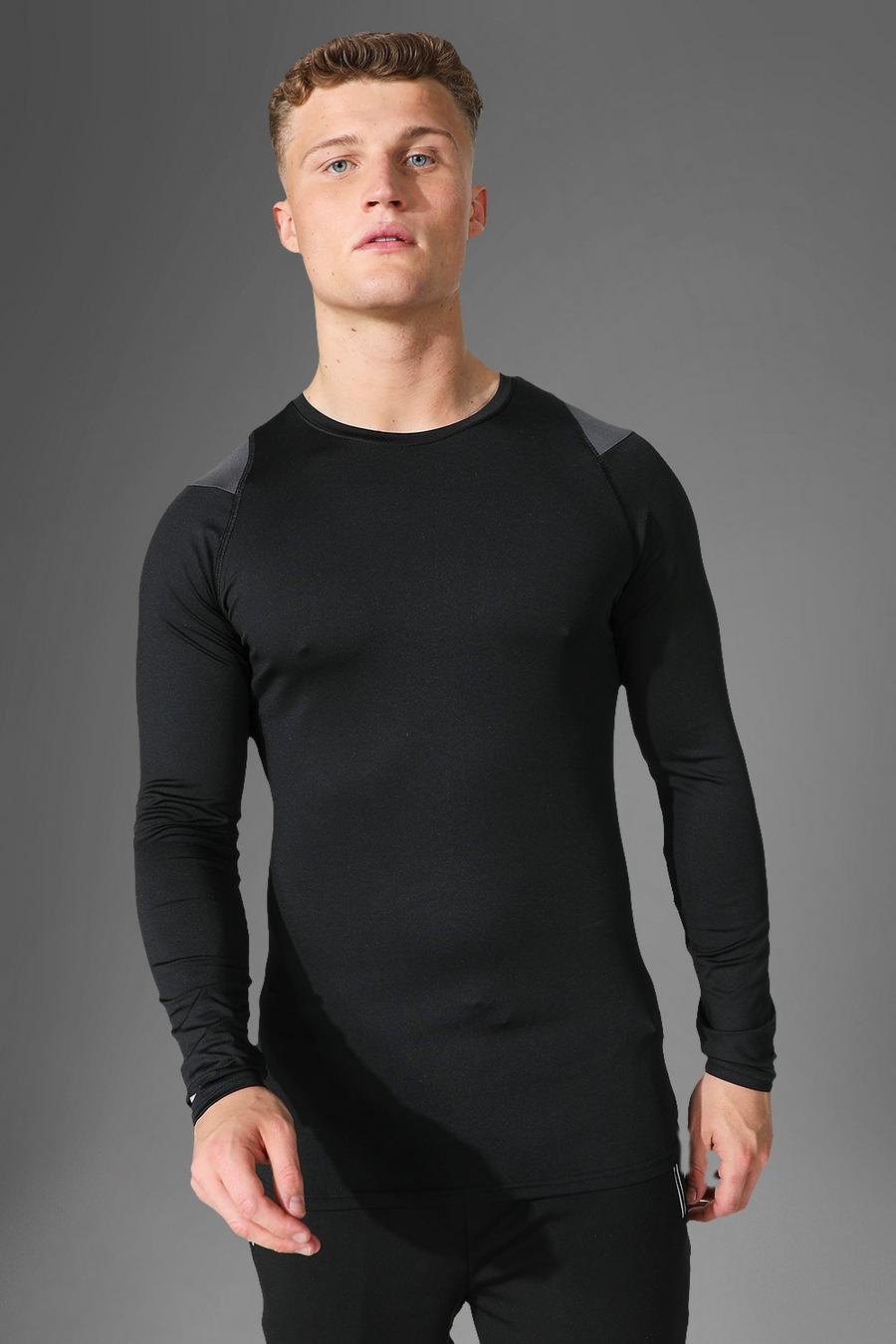 T-shirt de compression à manches longues - MAN Active, Black noir image number 1