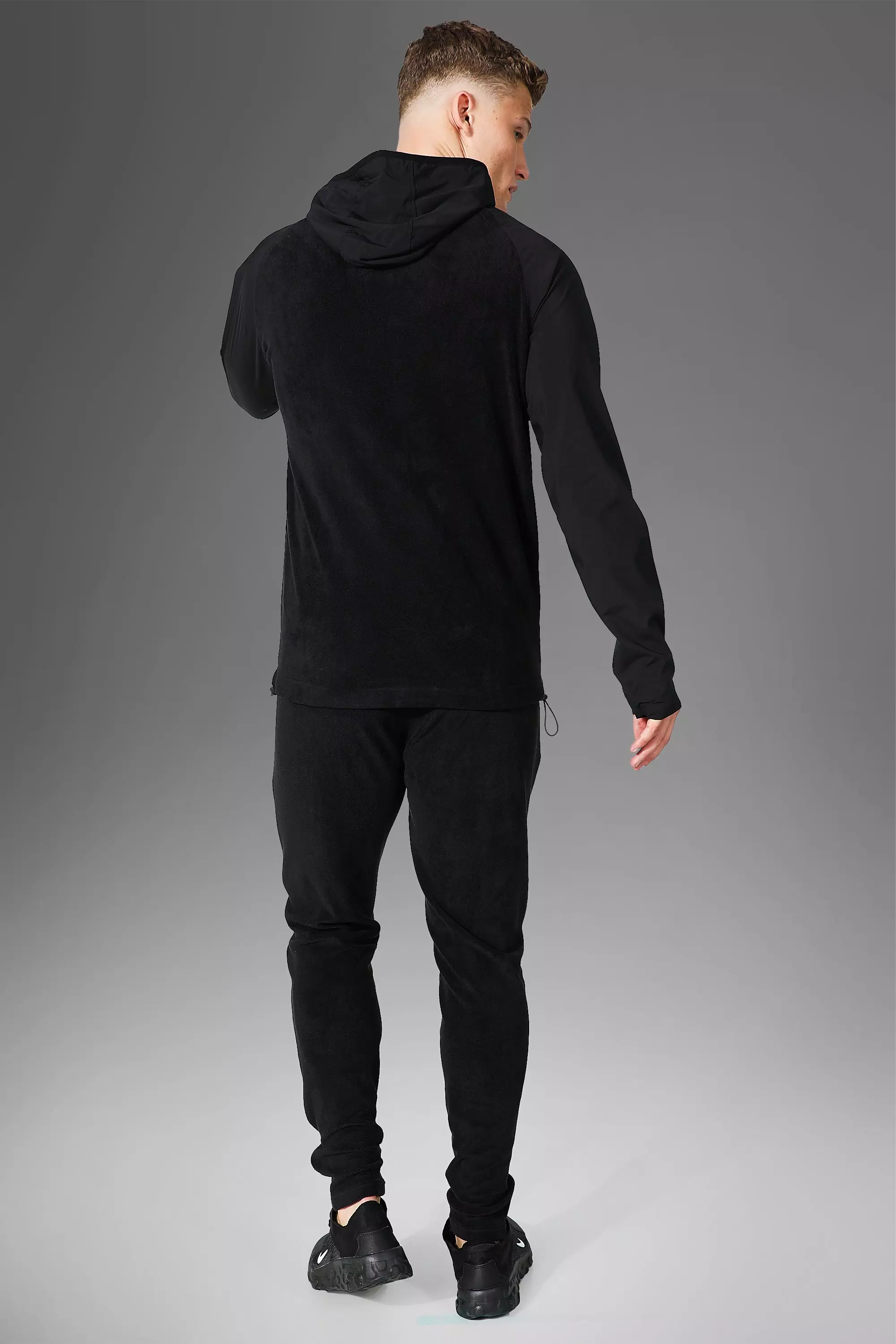Matte black hoodie sales