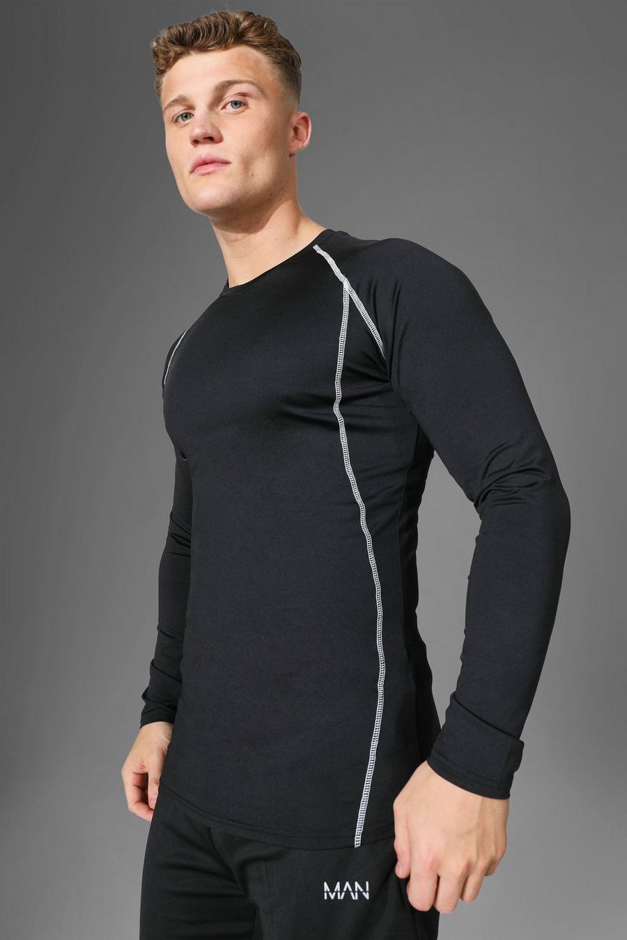 Man Active reflektierendes Kompressions T-Shirt, Black noir image number 1