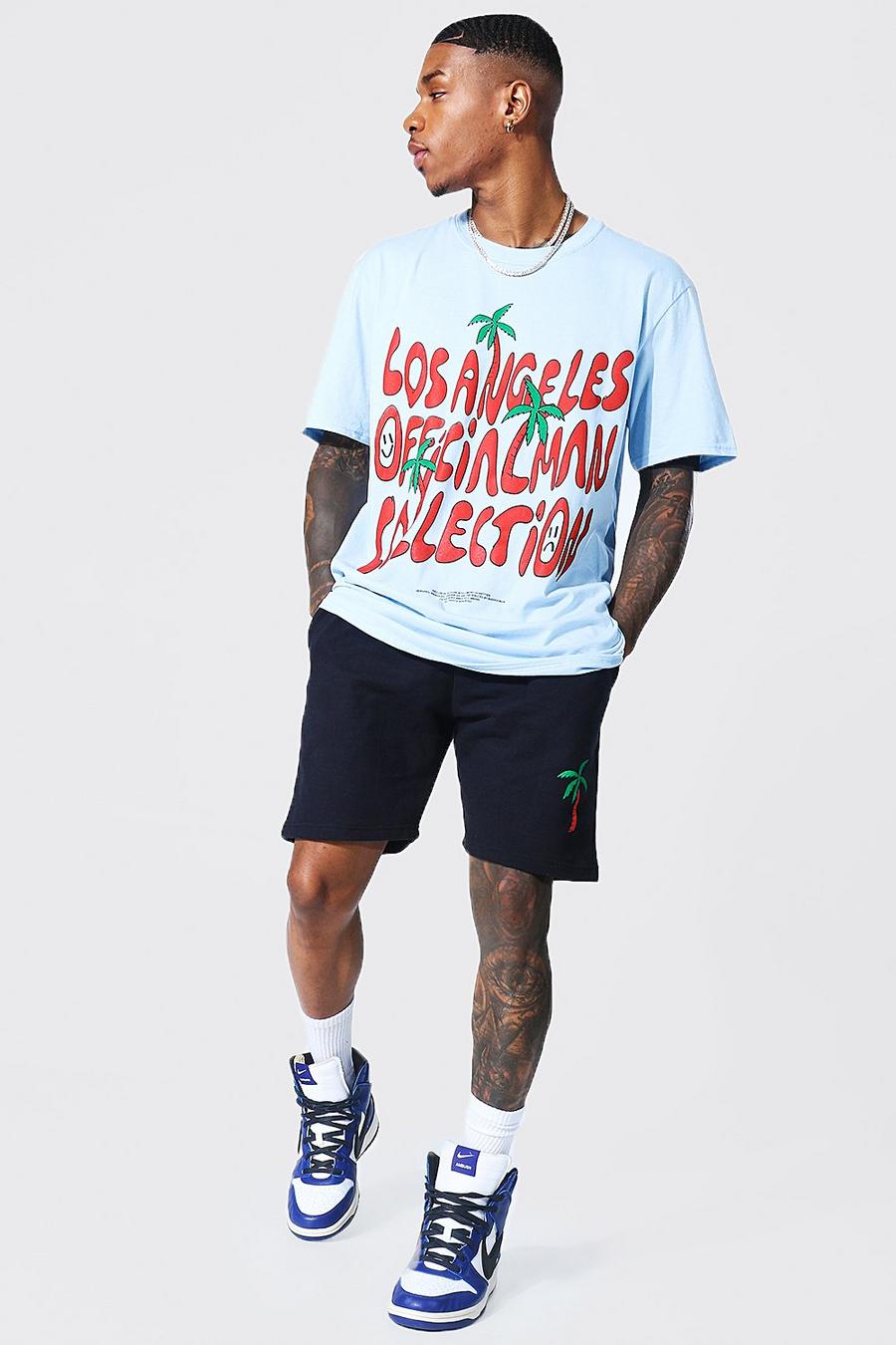 Oversize Official Man T-Shirt und Shorts, Mint green image number 1