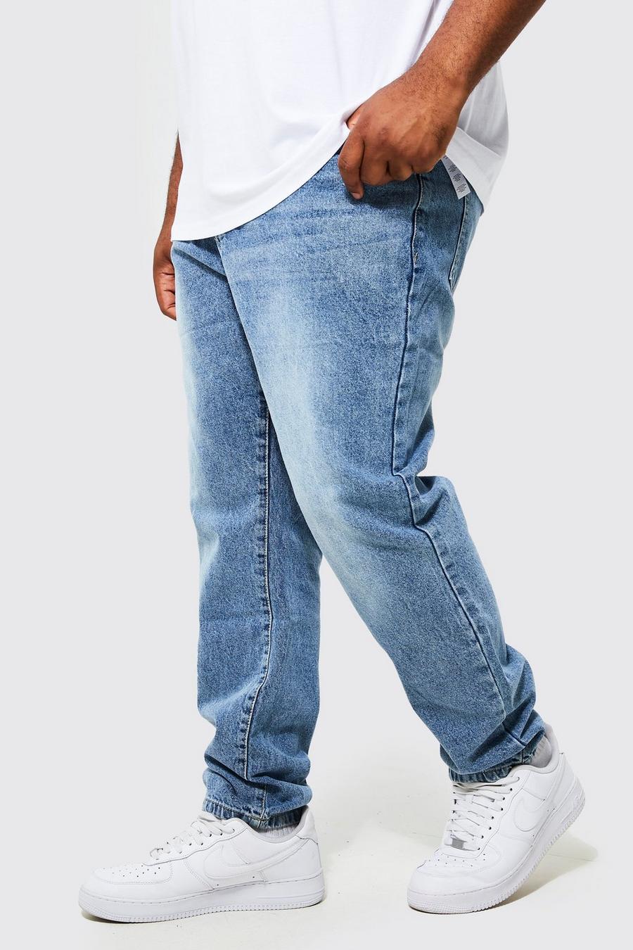 Jeans Plus Size Slim Fit con cotone riciclato, Light blue azzurro
