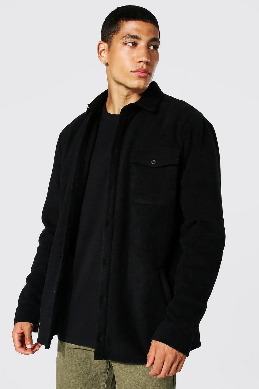 Overshirt aus Fleece, Black schwarz image number 1