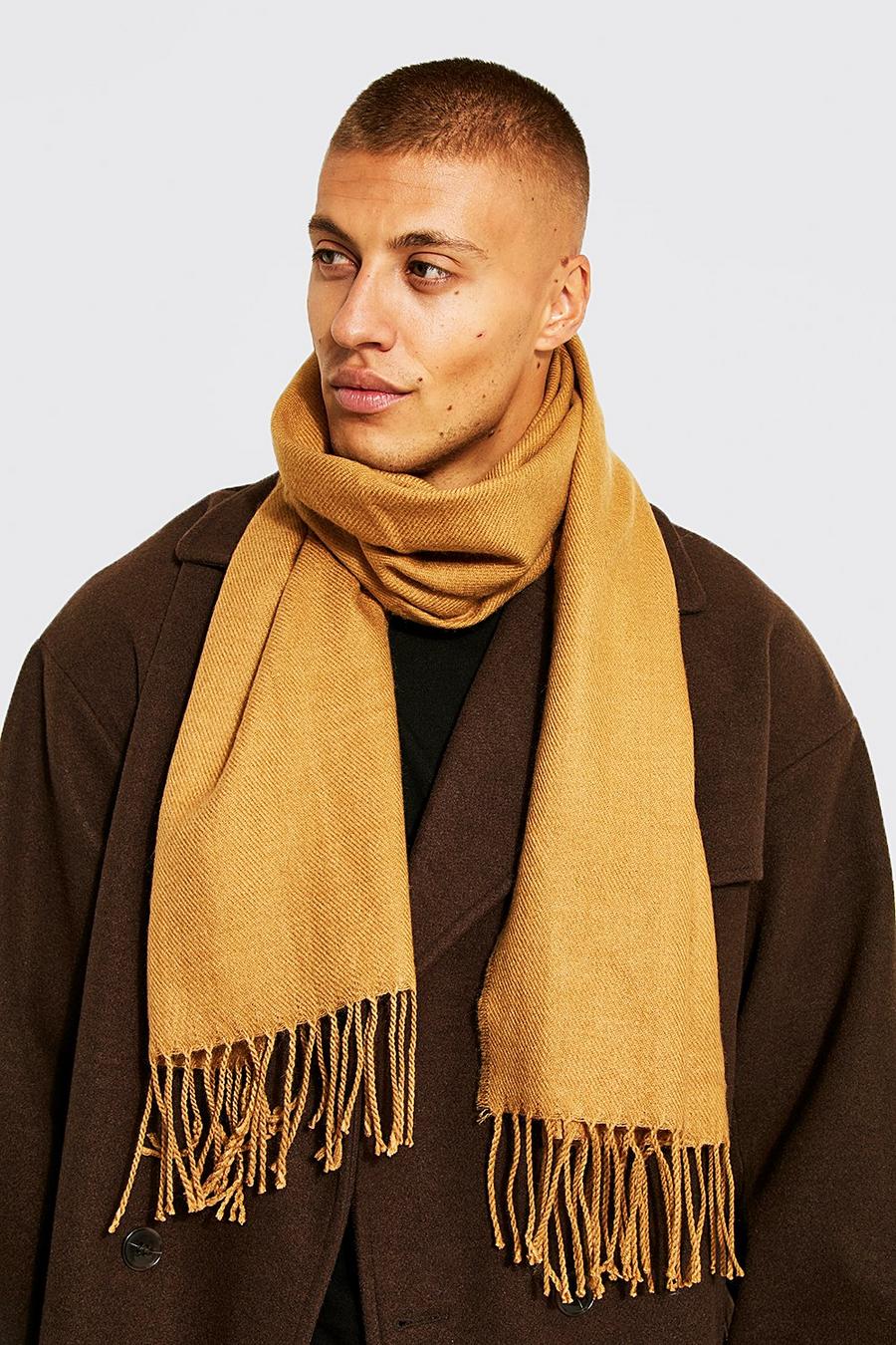 Camel Plain Woven Scarf image number 1