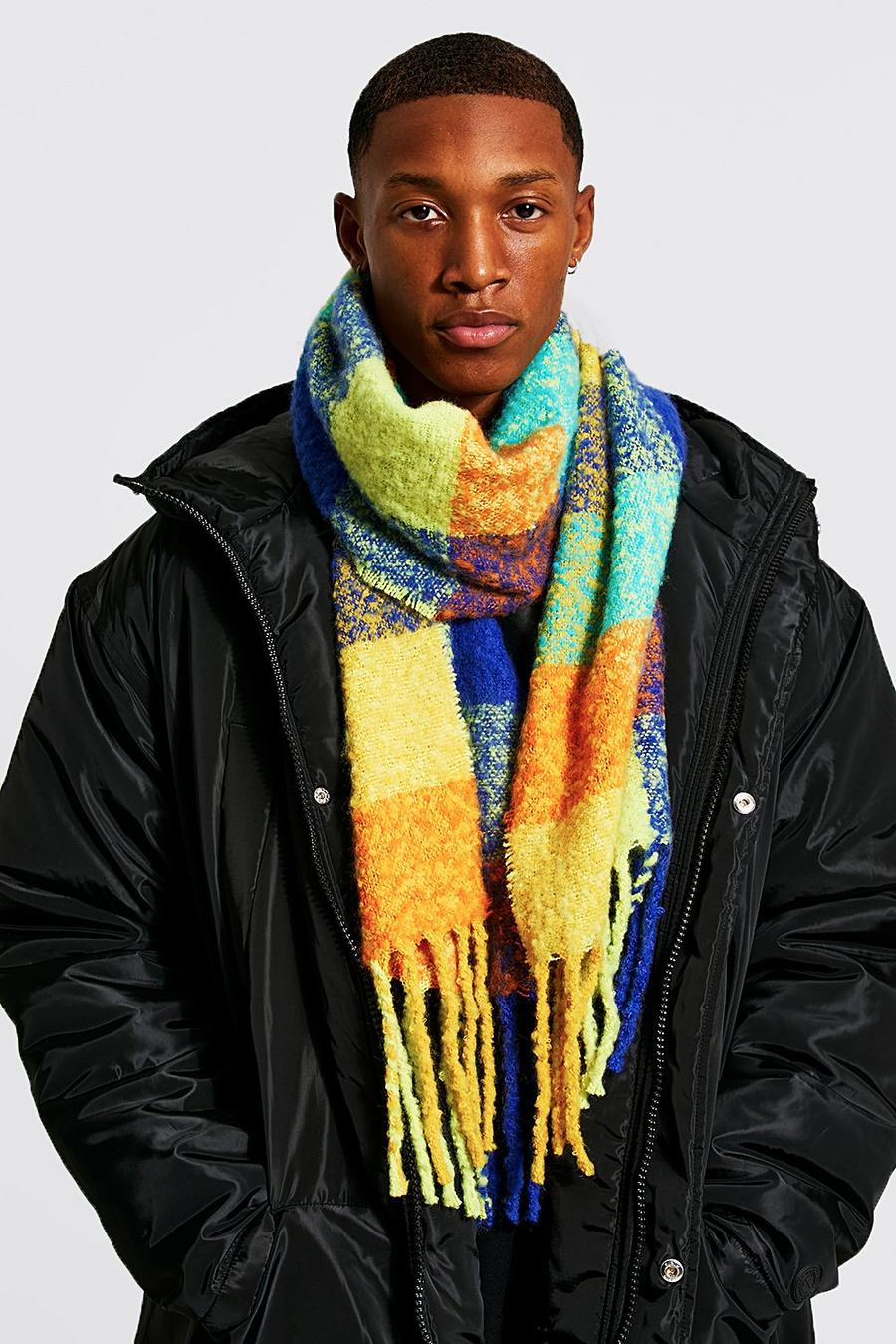 Multi Fluffy Check Scarf image number 1