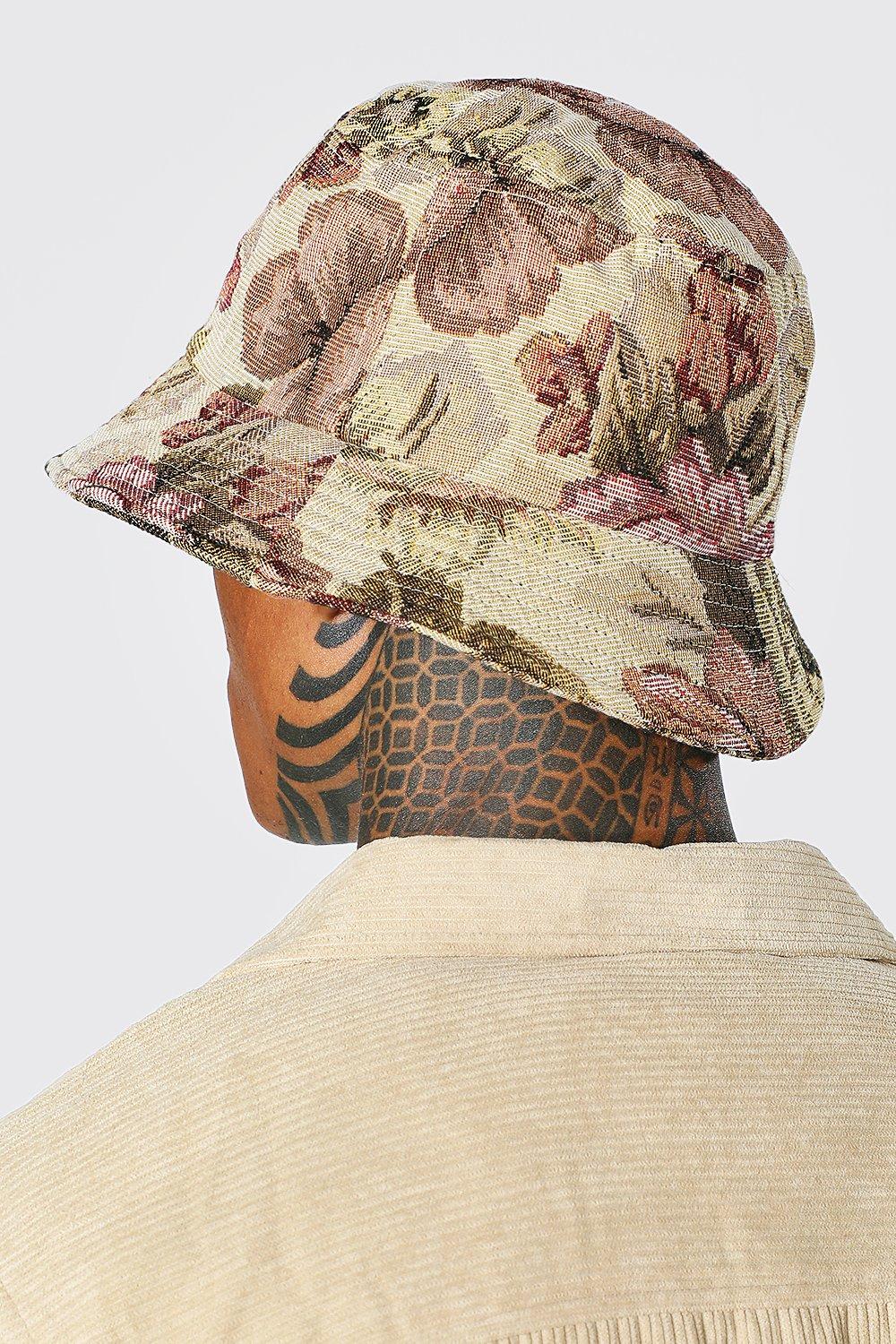 Men's Tapestry Bucket Hat - Black