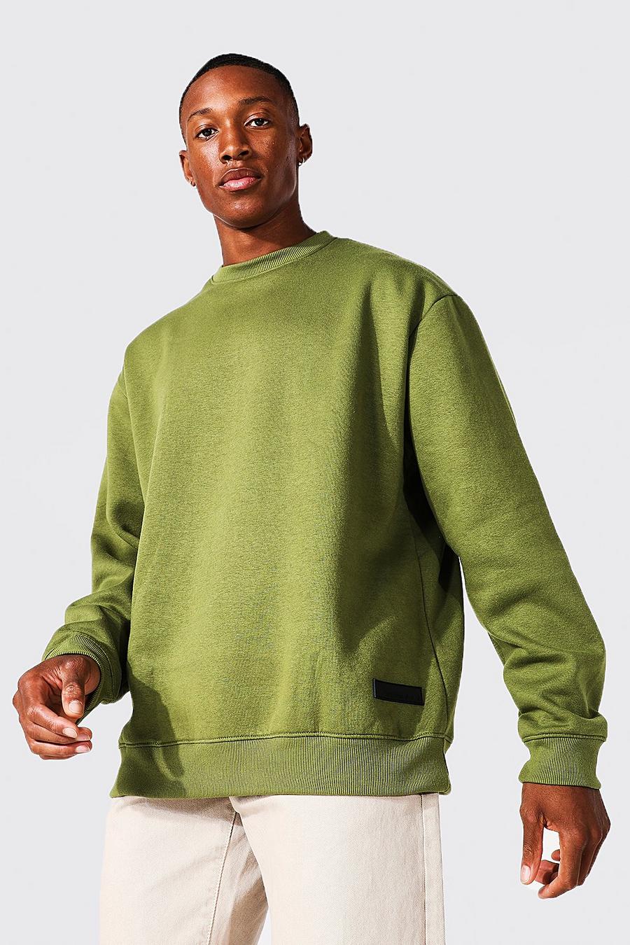 Oversize sweatshirt med märke i gummi image number 1