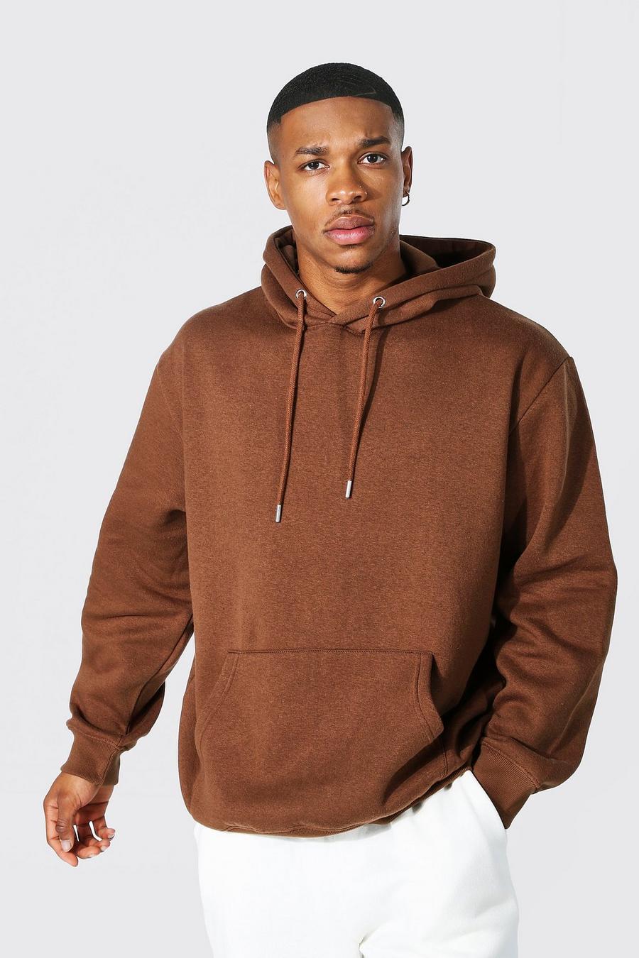 Rust Oversized Over The Head Hoodie image number 1