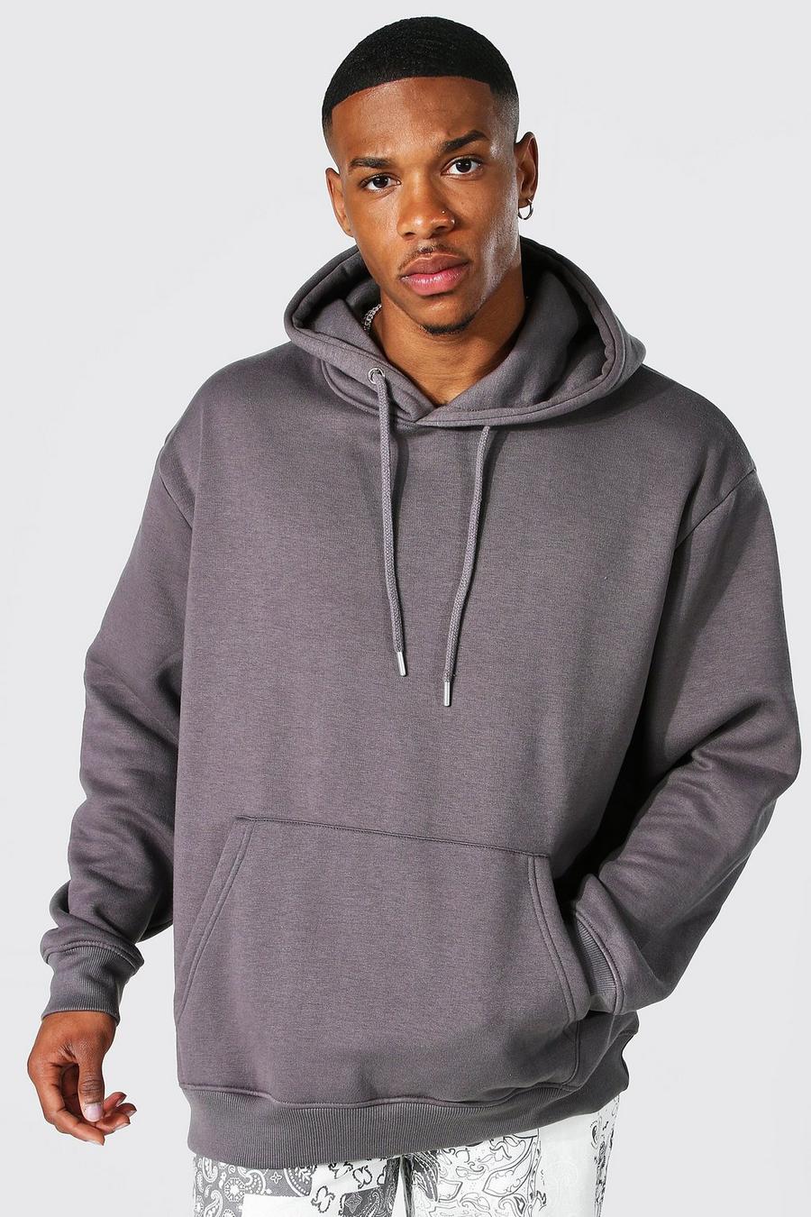 Charcoal grå Oversize hoodie image number 1