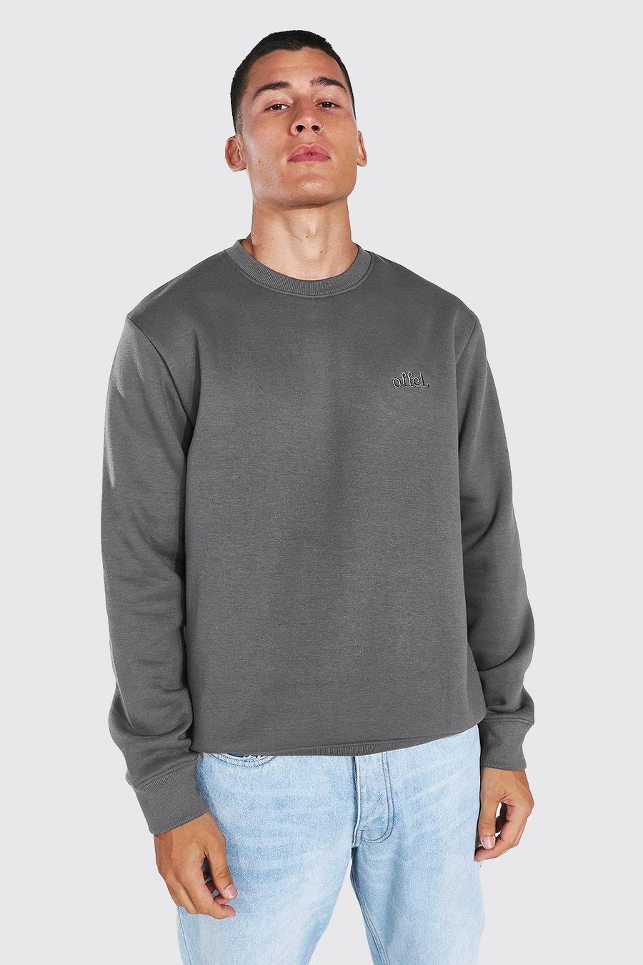 Charcoal grå Offcl Sweatshirt med rund hals image number 1
