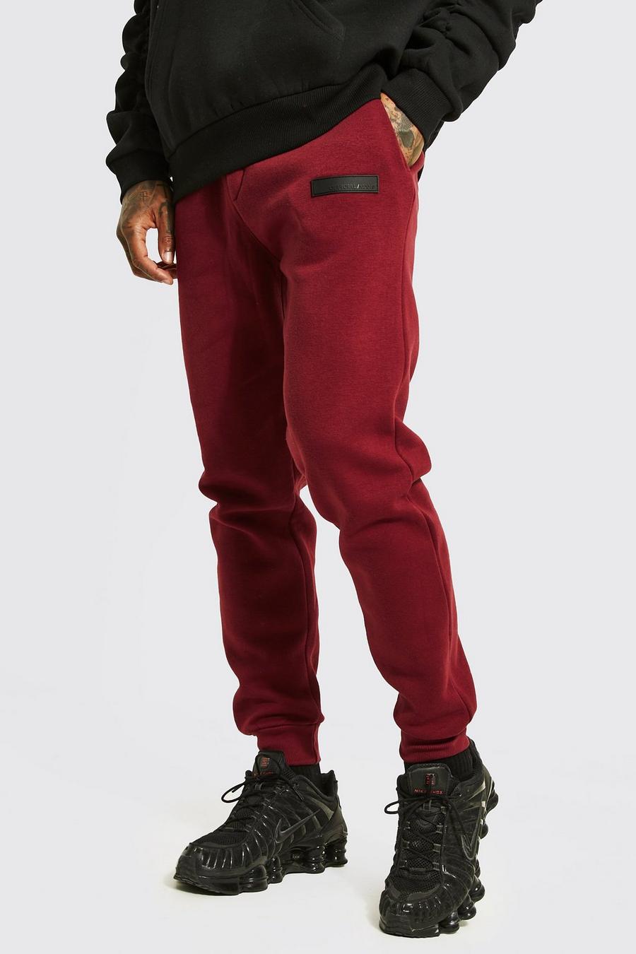 Pantaloni tuta Slim Fit con etichetta in gomma image number 1