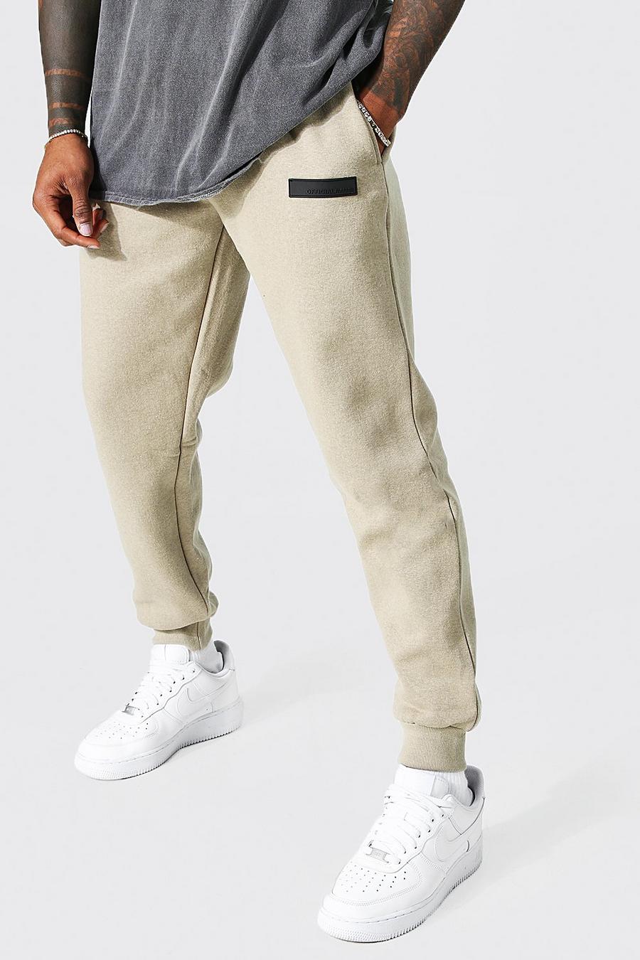 Pantalón deportivo ajustado con etiqueta de goma image number 1