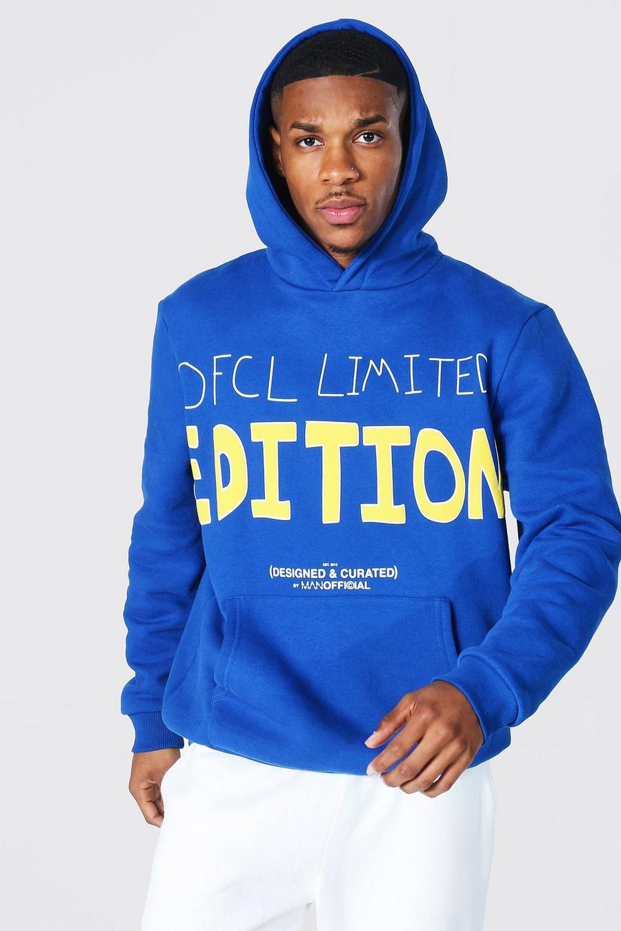 Cobalt Ofcl Edition Oversize hoodie med upphöjt tryck image number 1