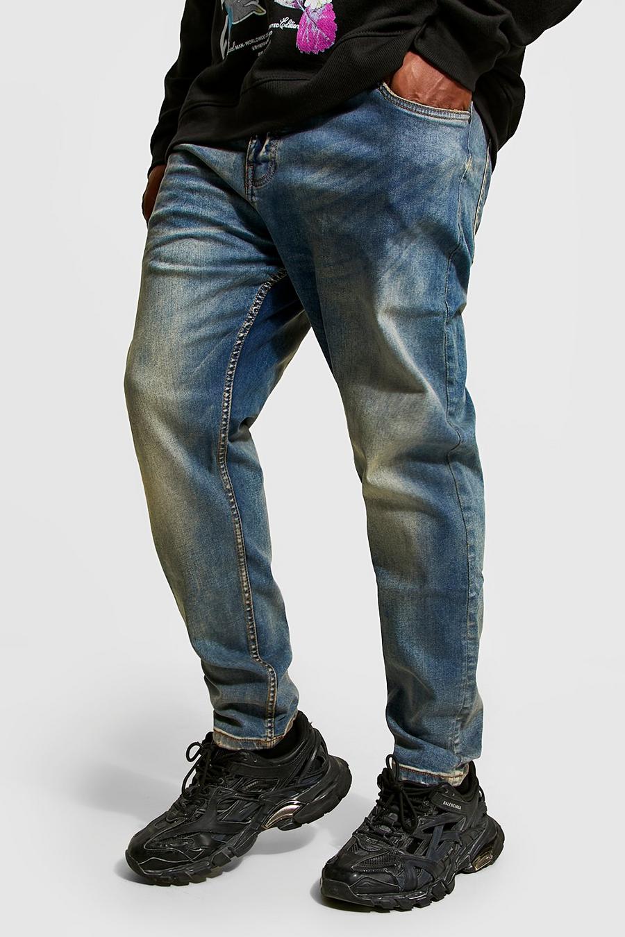 Vintage blue blå Plus - Skinny jeans med stretch image number 1