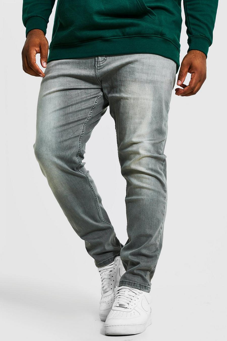 Mid grey grå Plus Stretch Skinny Fit Jean