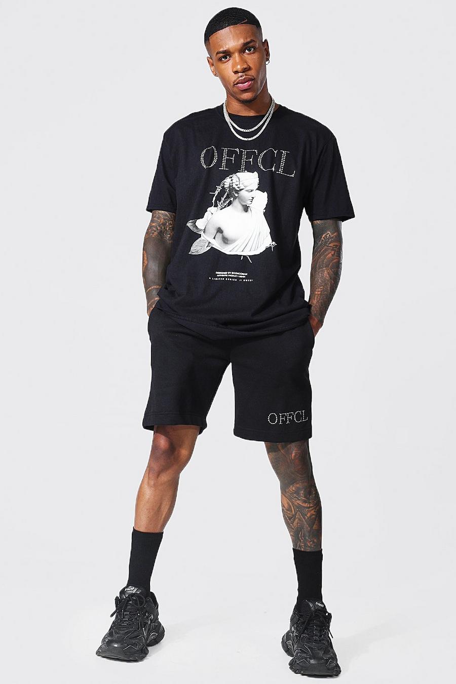 Black svart Offcl Oversize set med shorts image number 1
