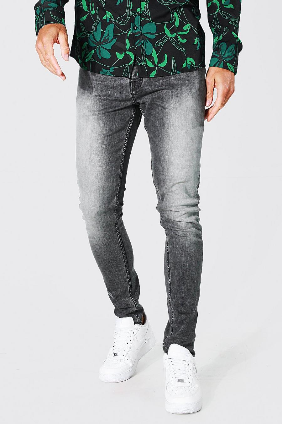 Jeans Tall Skinny Fit in Stretch, Dark grey grigio image number 1