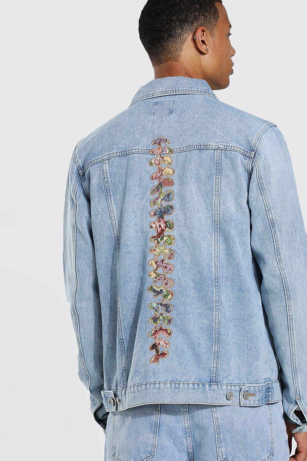 skeleton denim jacket