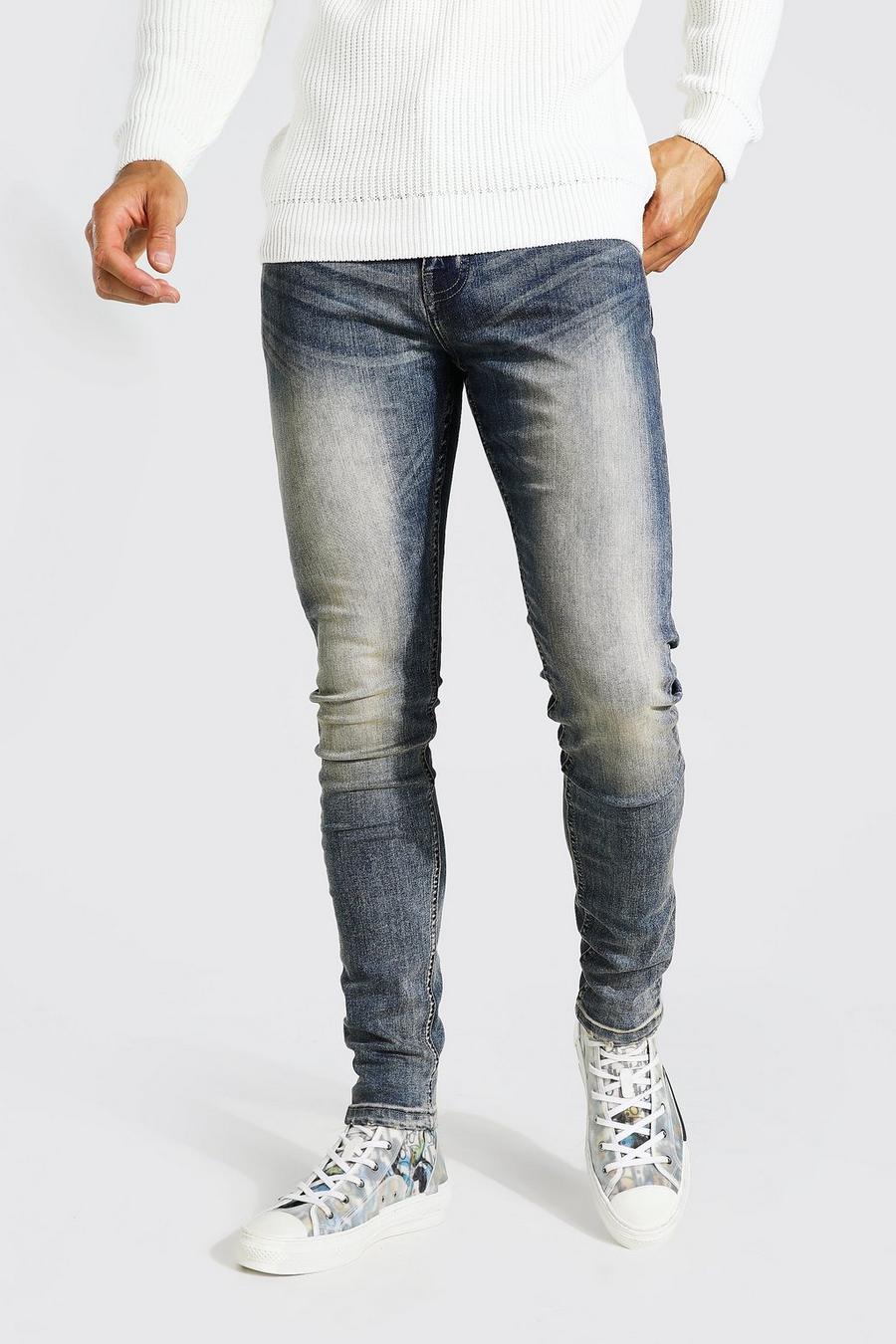 Vintage blue blå Tall - Skinny jeans med stretch image number 1