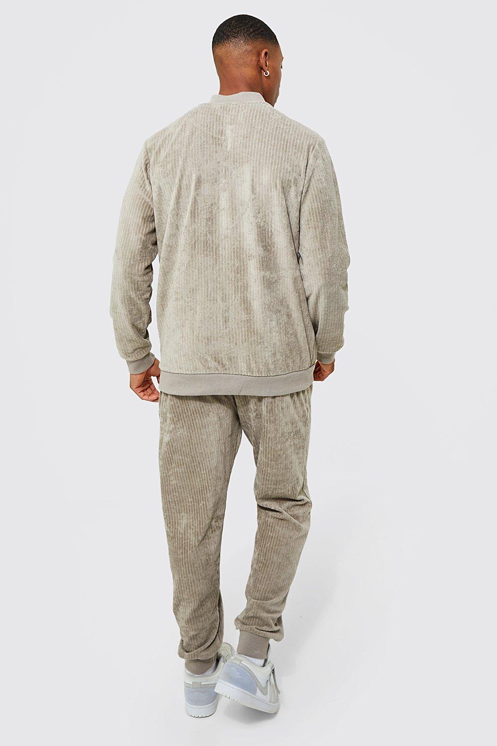 Zip Through Man Bomber Velour Tracksuit