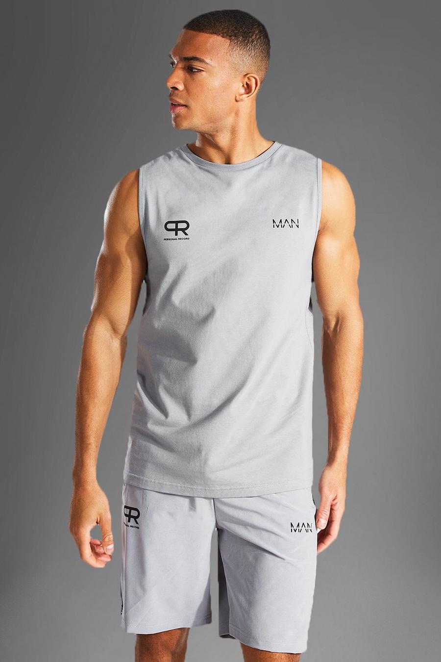 Camiseta sin mangas con logo MAN Active, Grey image number 1