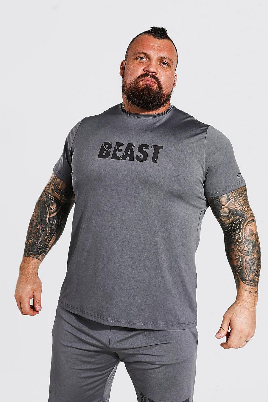 Man Active X Beast T-shirt per alta performance, Charcoal gris image number 1