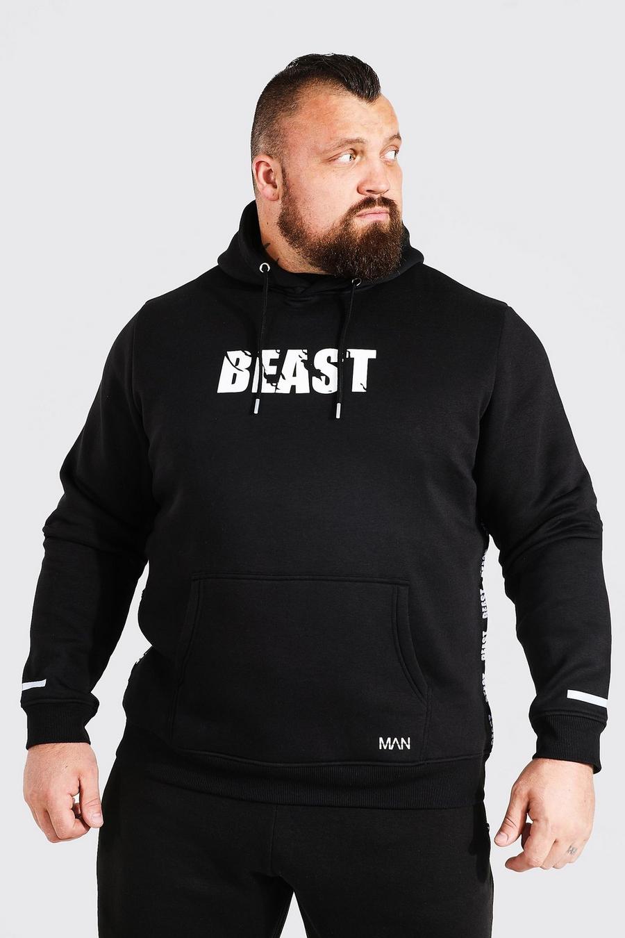 Black Man Active X Beast Fitness Hoodie image number 1