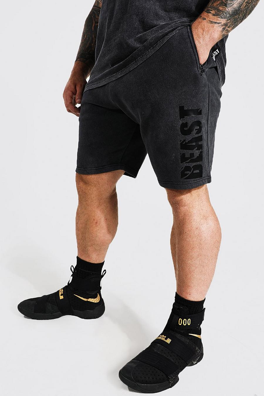 Charcoal grey Man Active Gym X Beast Gym Short image number 1