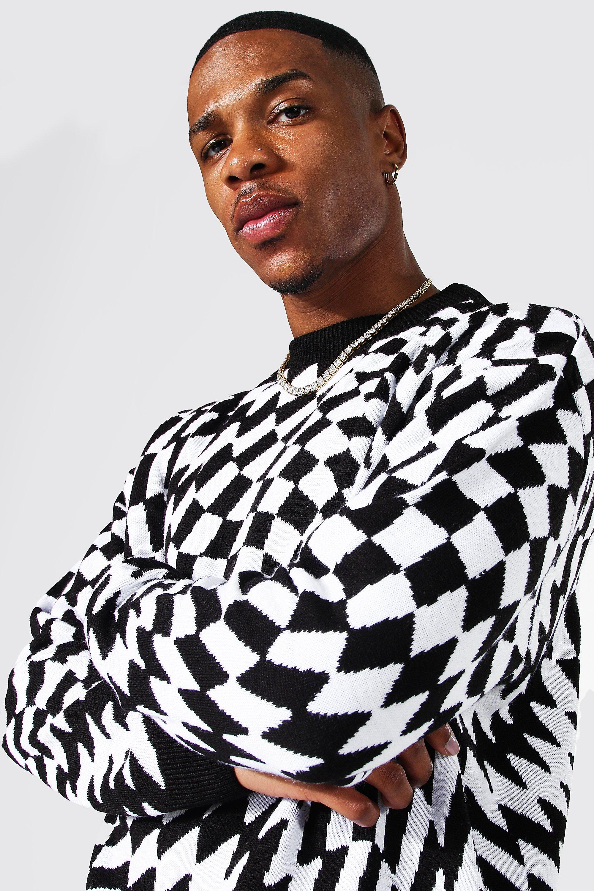 Checkerboard jumper sale