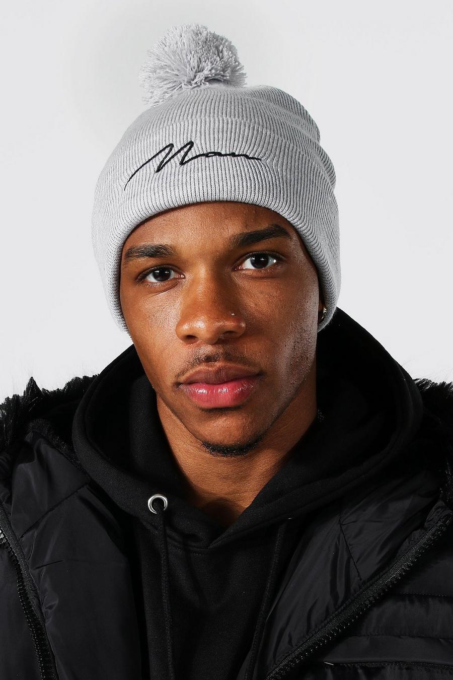 Light grey Signature Bobble Beanie image number 1